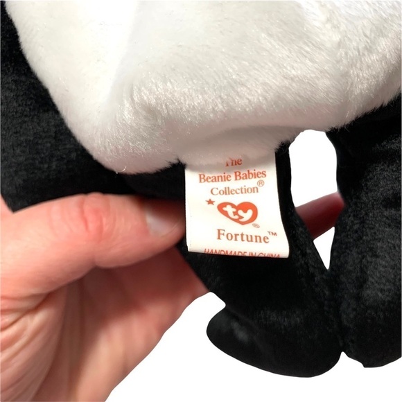 TY Beanie Baby 90’s Fortune Panda Plush Bear With Rare  Tag Errors Collector - Picture 9 of 16